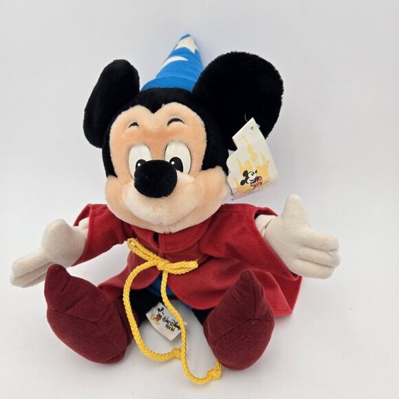 NWT Disney World Fantasia Mickey Mouse Sorcerer 16" Stuffed Plush Collectible - Picture 1 of 14